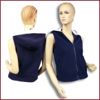 GR3 Damen Sweatweste mit Kaputze/Innenteil und seitlichen Tasche