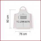 ZRK9076 Latzschrzen 90 x 76 cm mit Tasche und Schlitz