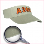 A202 Visor aus 100 % Baumwolle bestickt mit Ihrem Logo