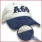 A60 Leder Cap aus 100 % Baumwolle bestickt mit Ihrem Logo