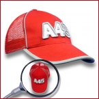 A45 Trucker Cap aus Baumwolle & PVC bestickt mit Ihrem Logo