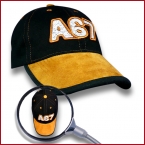 A67 Leder Full Cap aus 100 % Baumwolle bestickt mit Ihrem Logo